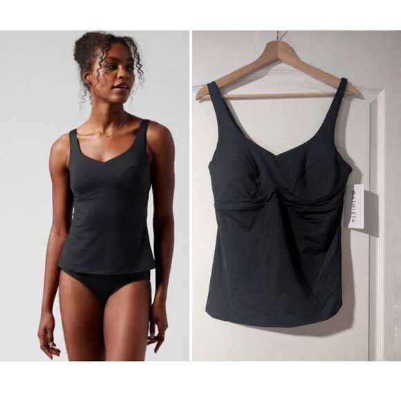 NWT Athleta | Bondi Bra Cup Tankini Top in Black (38B/C) - Picture 1 of 10